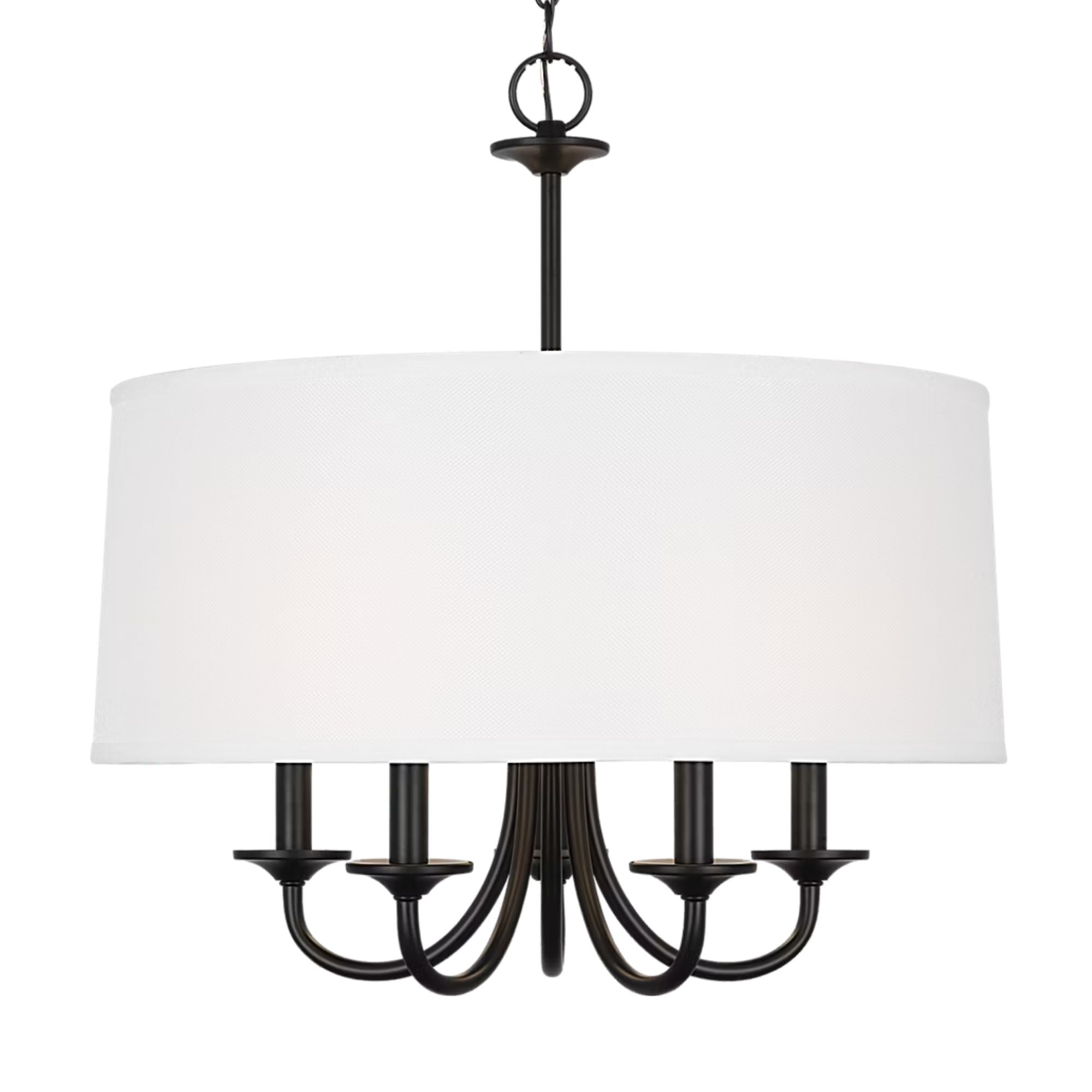 Seville 22" 5-Light Shade Chandelier, Midnight Black Finish