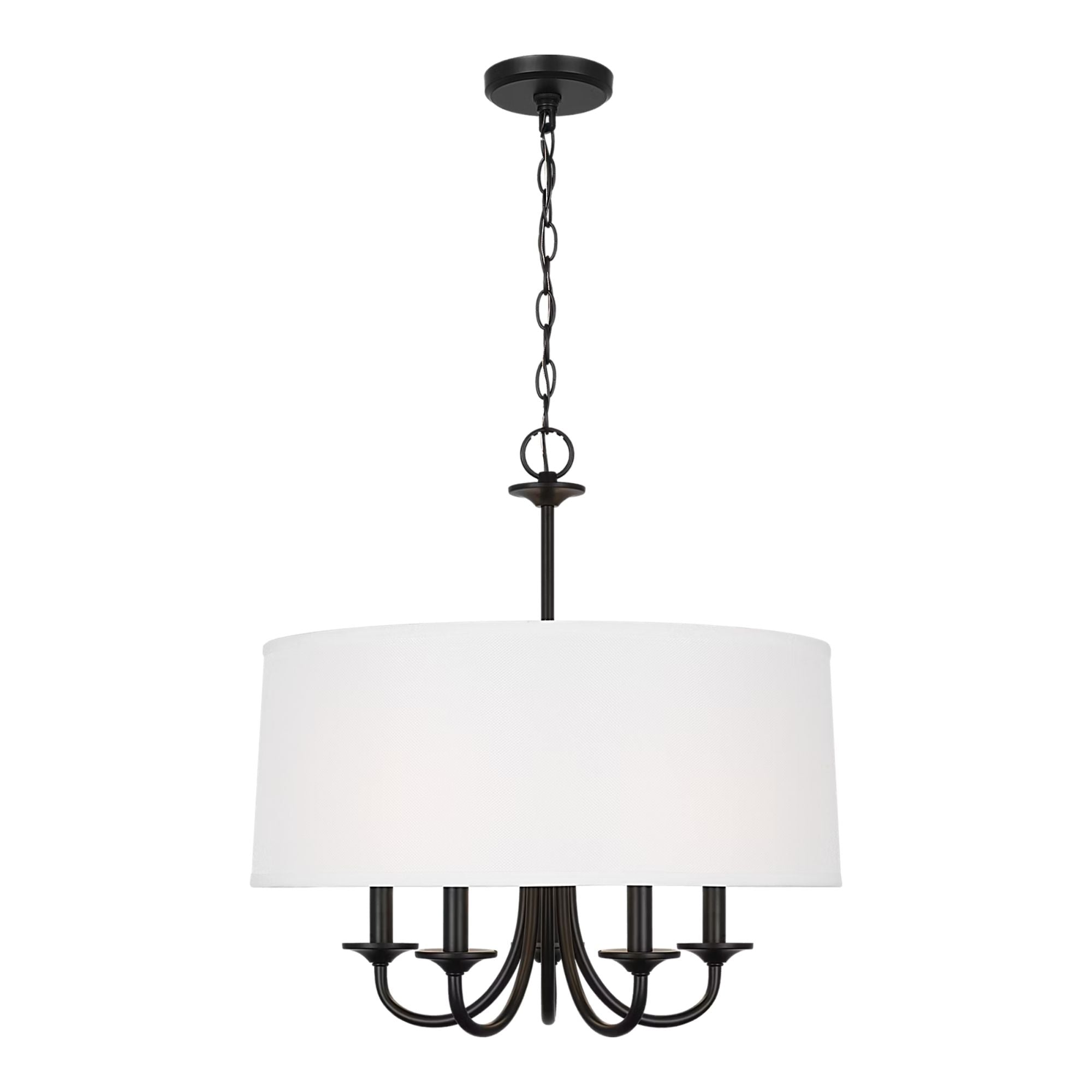 Seville 22" 5-Light Shade Chandelier, Midnight Black Finish