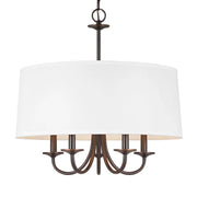 Seville 22" 5-Light Shade Chandelier, Bronze Finish
