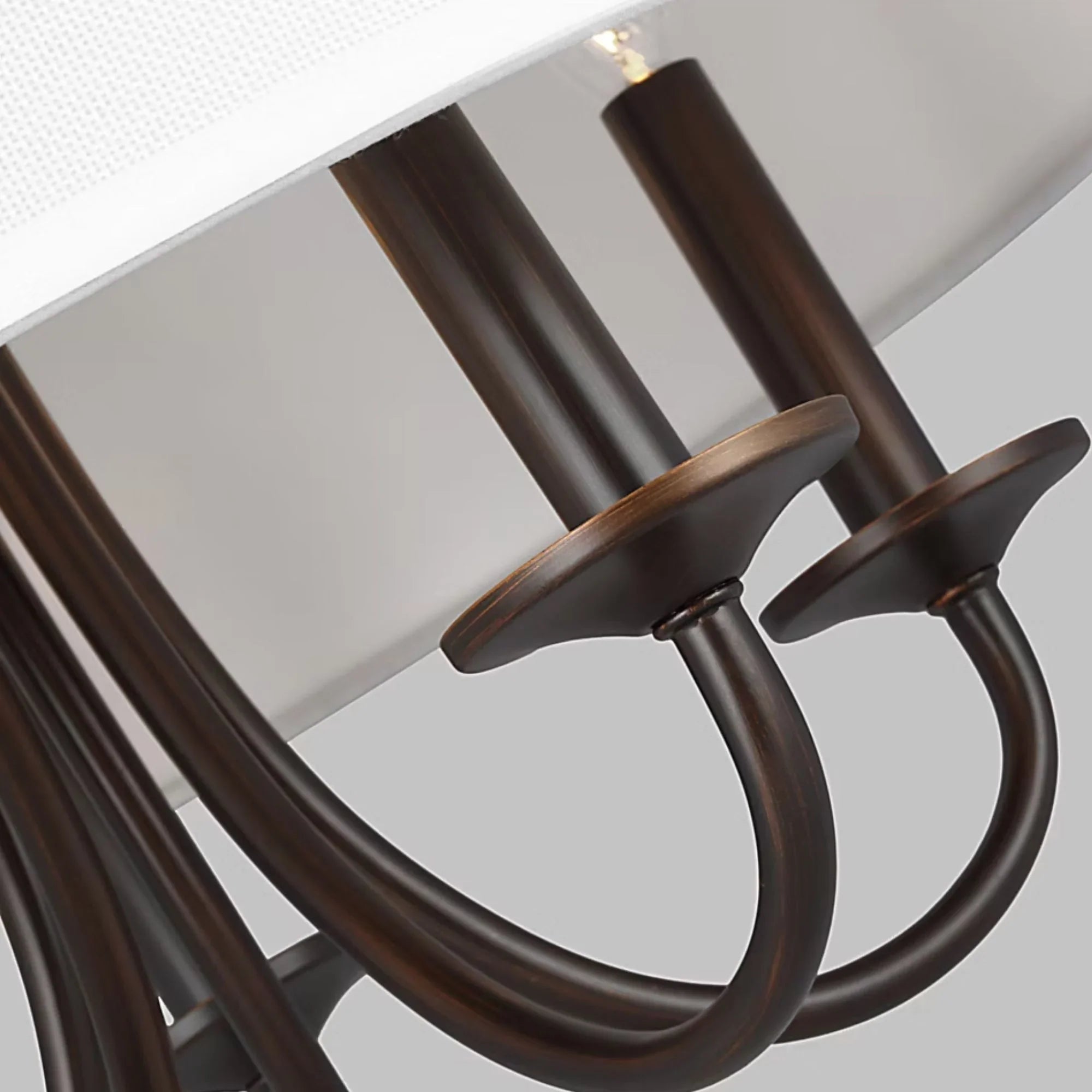 Seville 22" 5-Light Shade Chandelier, Bronze Finish