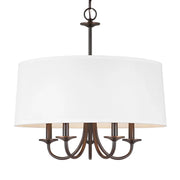 Seville 22" 5-Light LED Shade Chandelier, Bronze Finish