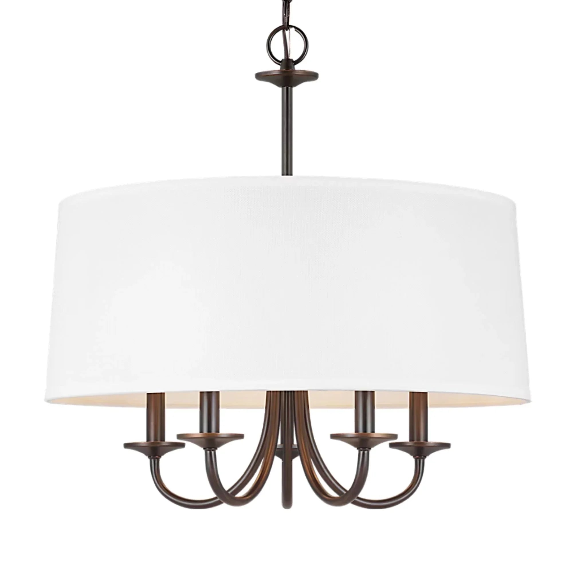 Seville 22" 5-Light LED Shade Chandelier, Bronze Finish