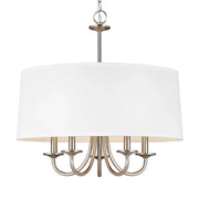 Seville 22" 5-Light LED Shade Chandelier, Brushed Nickel Finish