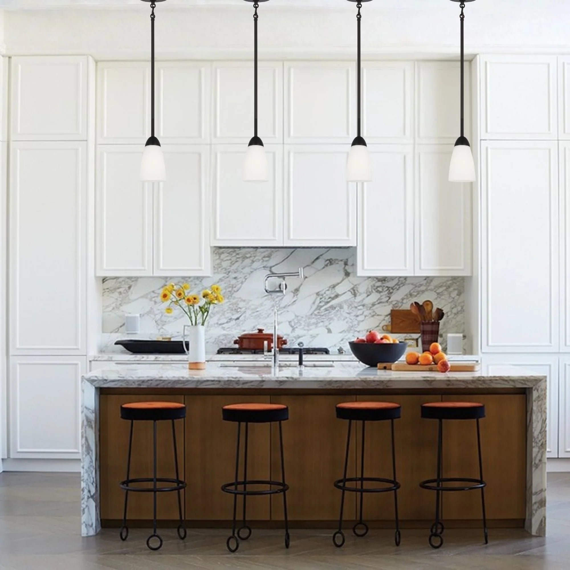 Seville 4" Mini LED Pendant, Midnight Black Finish