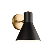 Towner 8" LED Bath Sconce, Satin Brass Finish