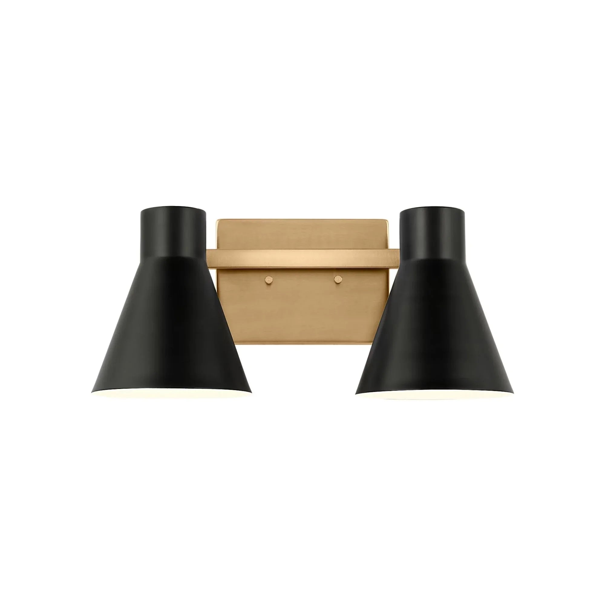 Towner 16" 2-Light LED Bathroom Vanity, Satin Brass Finish