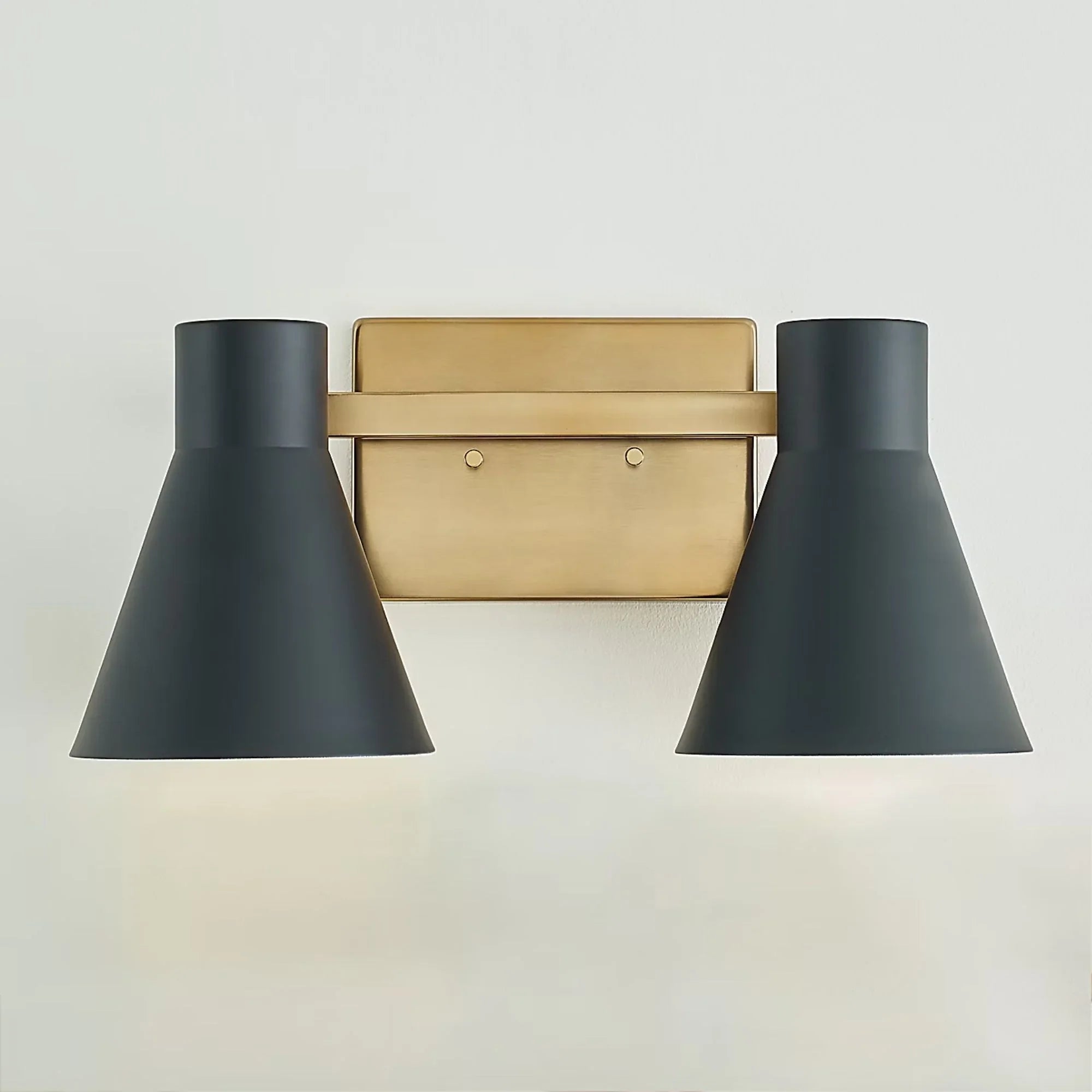Towner 16" 2-Light LED Bathroom Vanity, Satin Brass Finish
