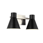 Towner 16" 2-Light LED Bathroom Vanity, Brushed Nickel Finish