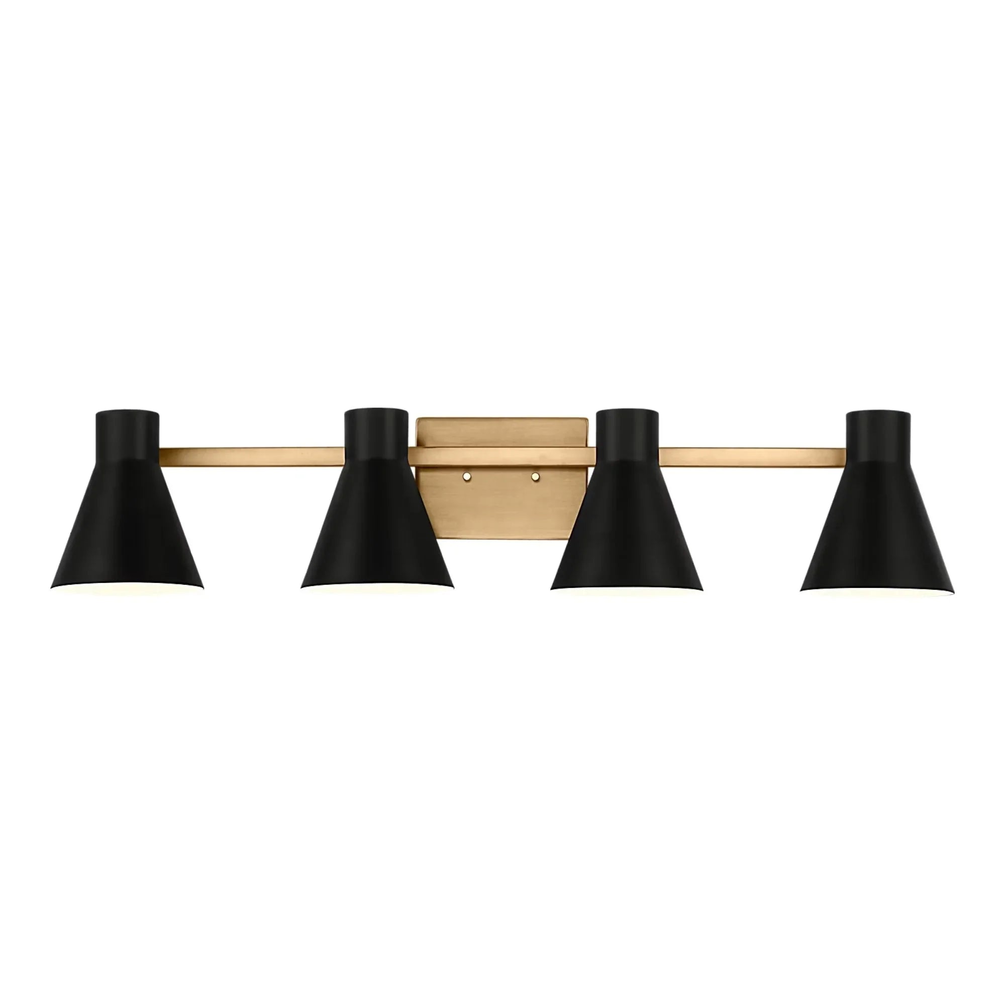 Towner 35" 4-Light LED Bathroom Vanity, Satin Brass Finish