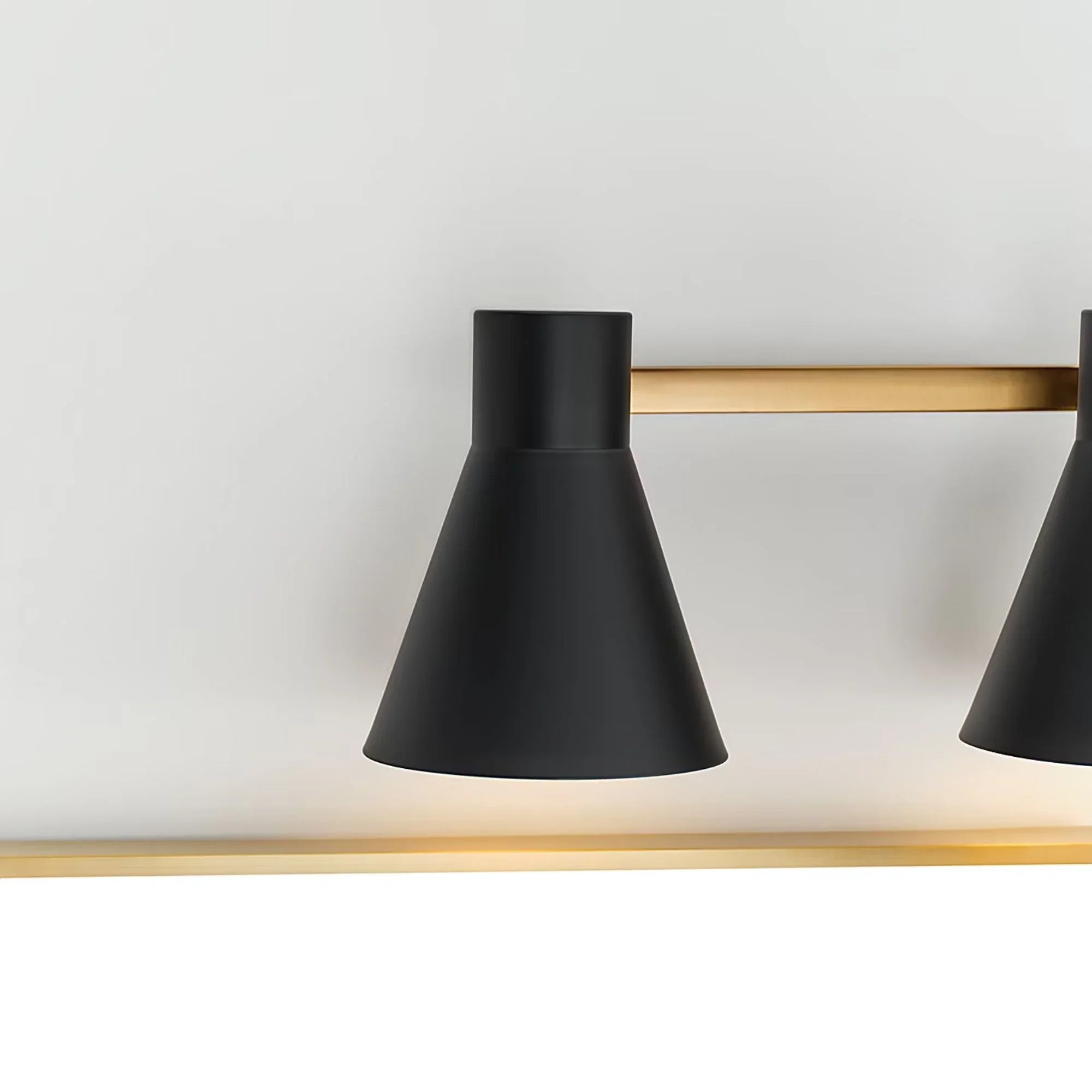 Towner 35" 4-Light LED Bathroom Vanity, Satin Brass Finish
