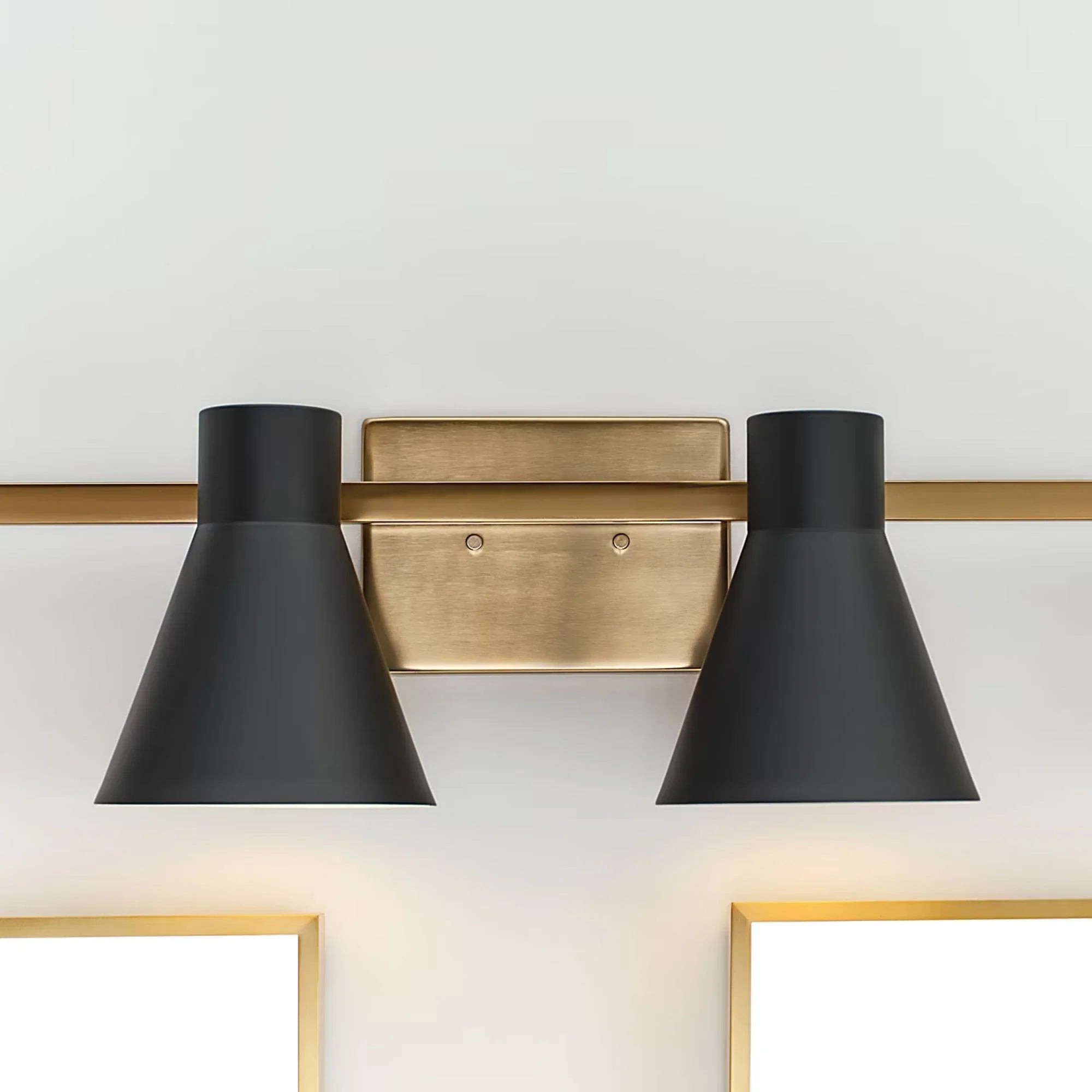 Towner 35" 4-Light LED Bathroom Vanity, Satin Brass Finish