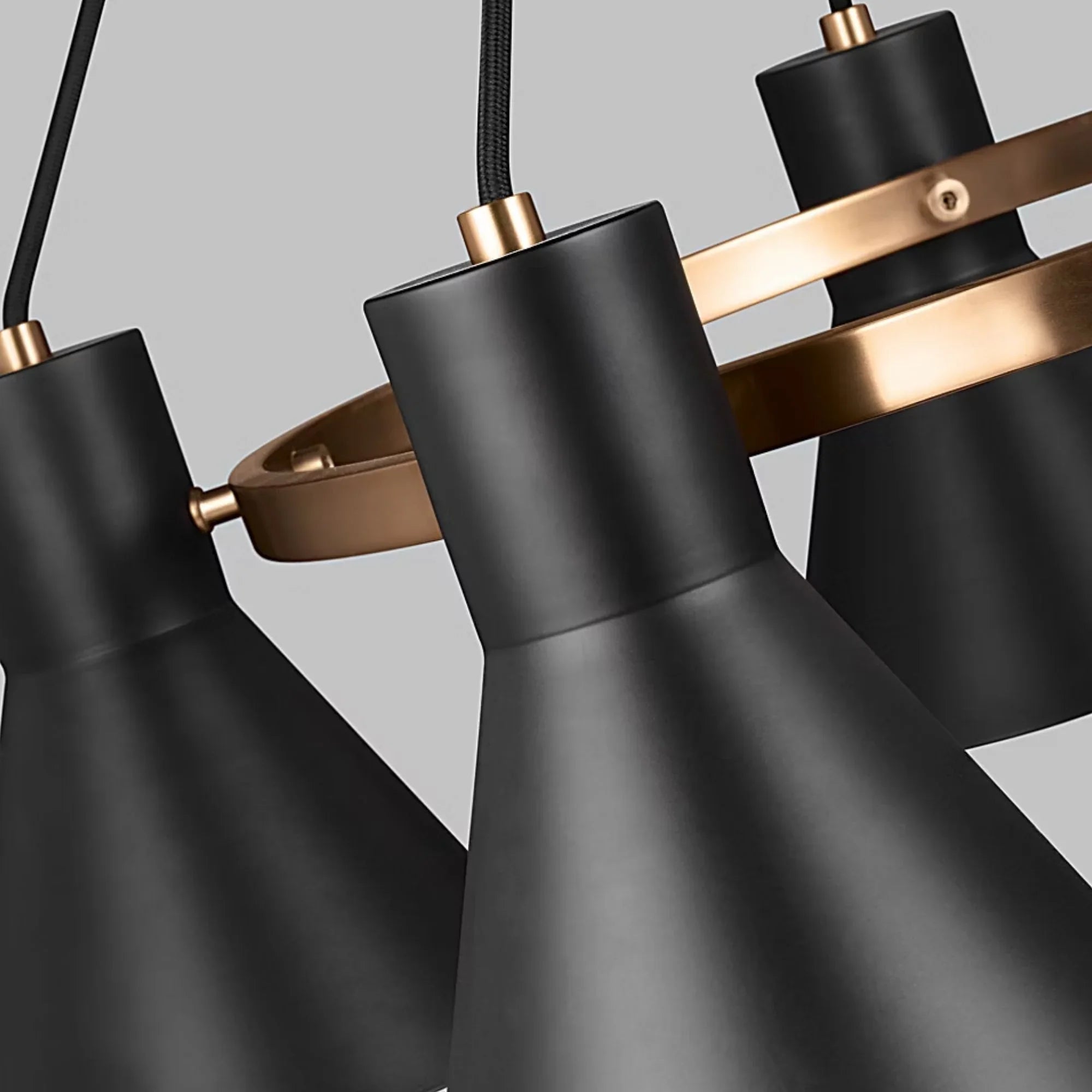 Towner 29" 5-Light LED Chandelier, Satin Brass Finish