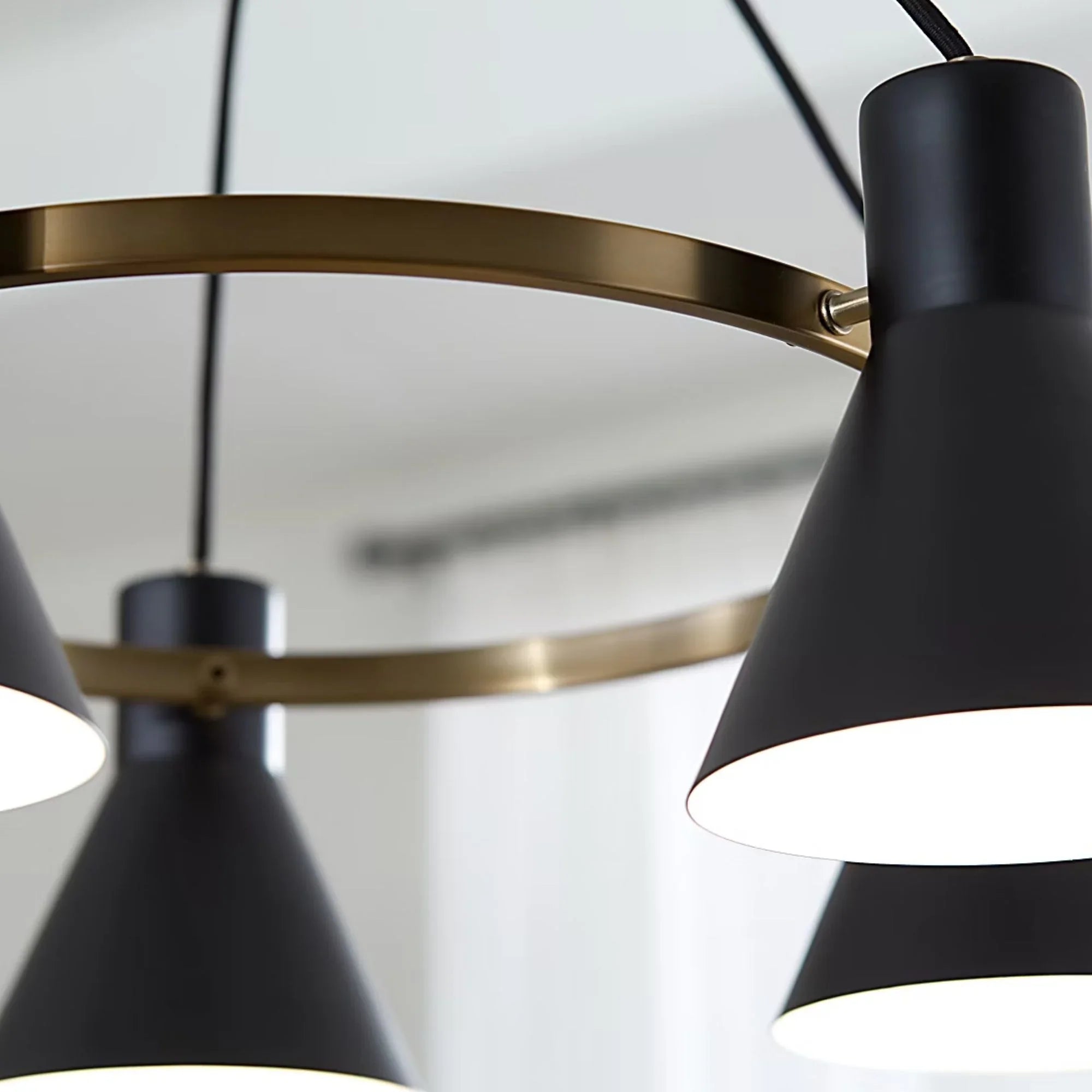 Towner 29" 5-Light LED Chandelier, Satin Brass Finish