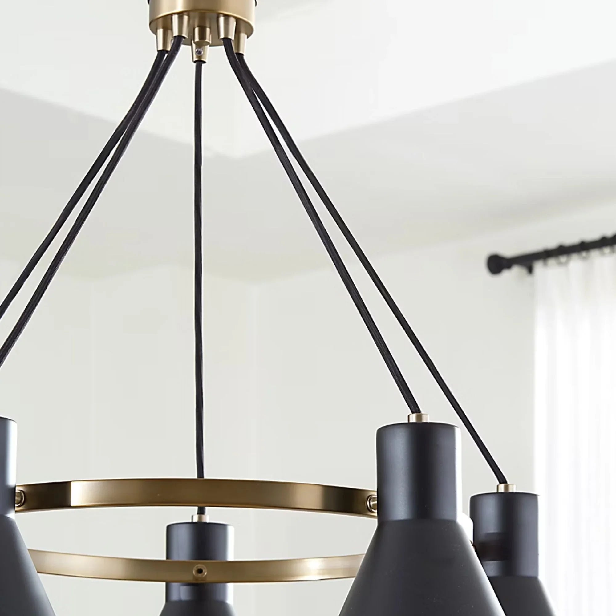 Towner 29" 5-Light LED Chandelier, Satin Brass Finish