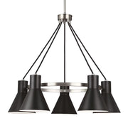 Towner 29" 5-Light LED Chandelier, Brushed Nickel Finish