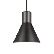 Towner 7" Mini Pendant, Satin Brass Finish