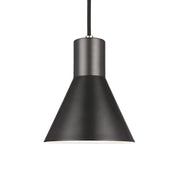 Towner 7" LED Mini Pendant, Satin Brass Finish