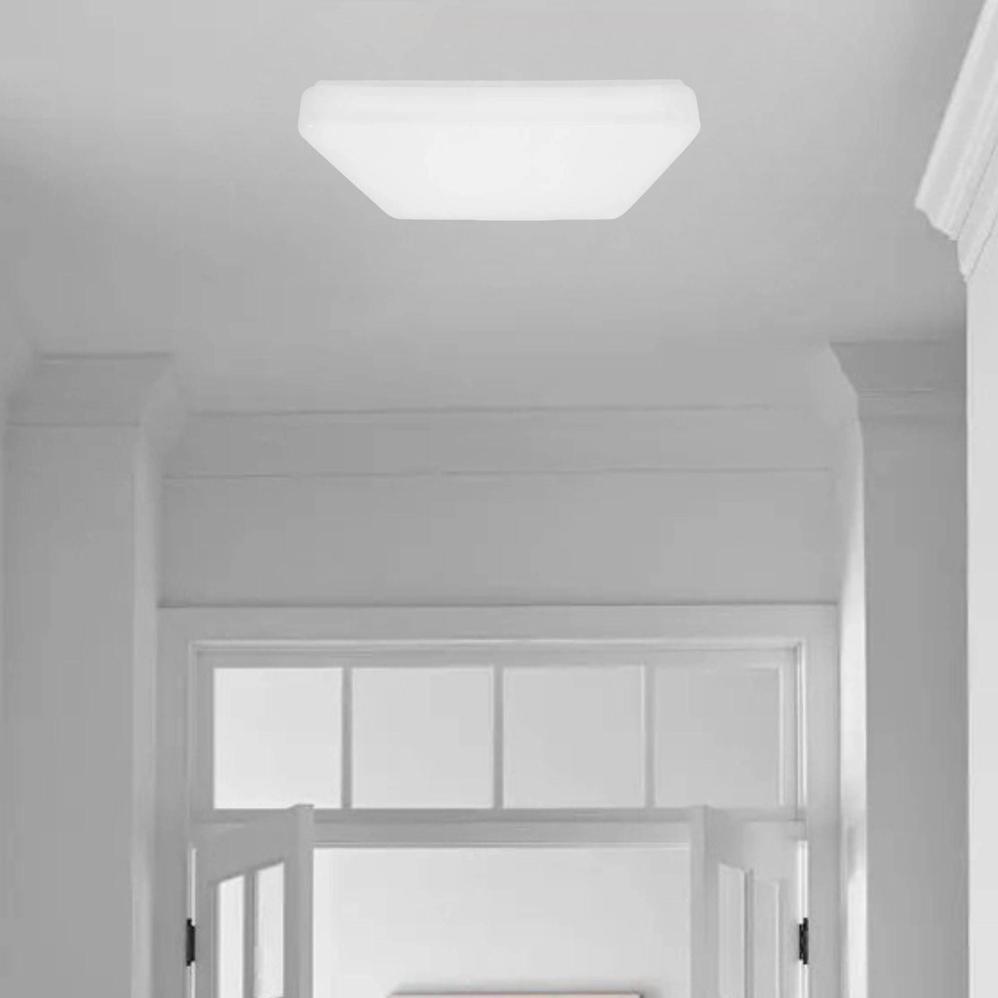 Vitus 11" Small LED Square Flush Mount, White Finish