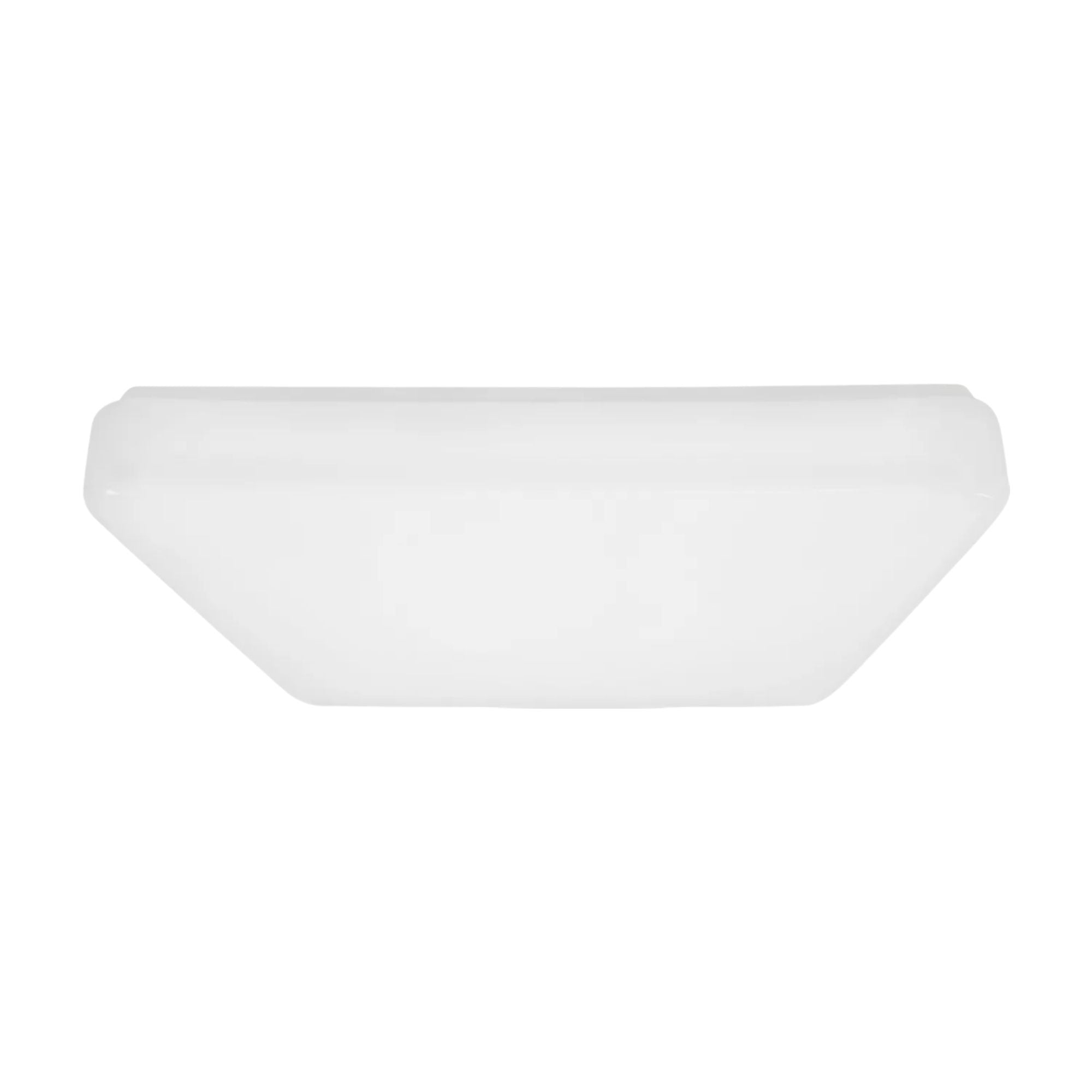 Vitus 16" Large LED Square Flush Mount, White Finish