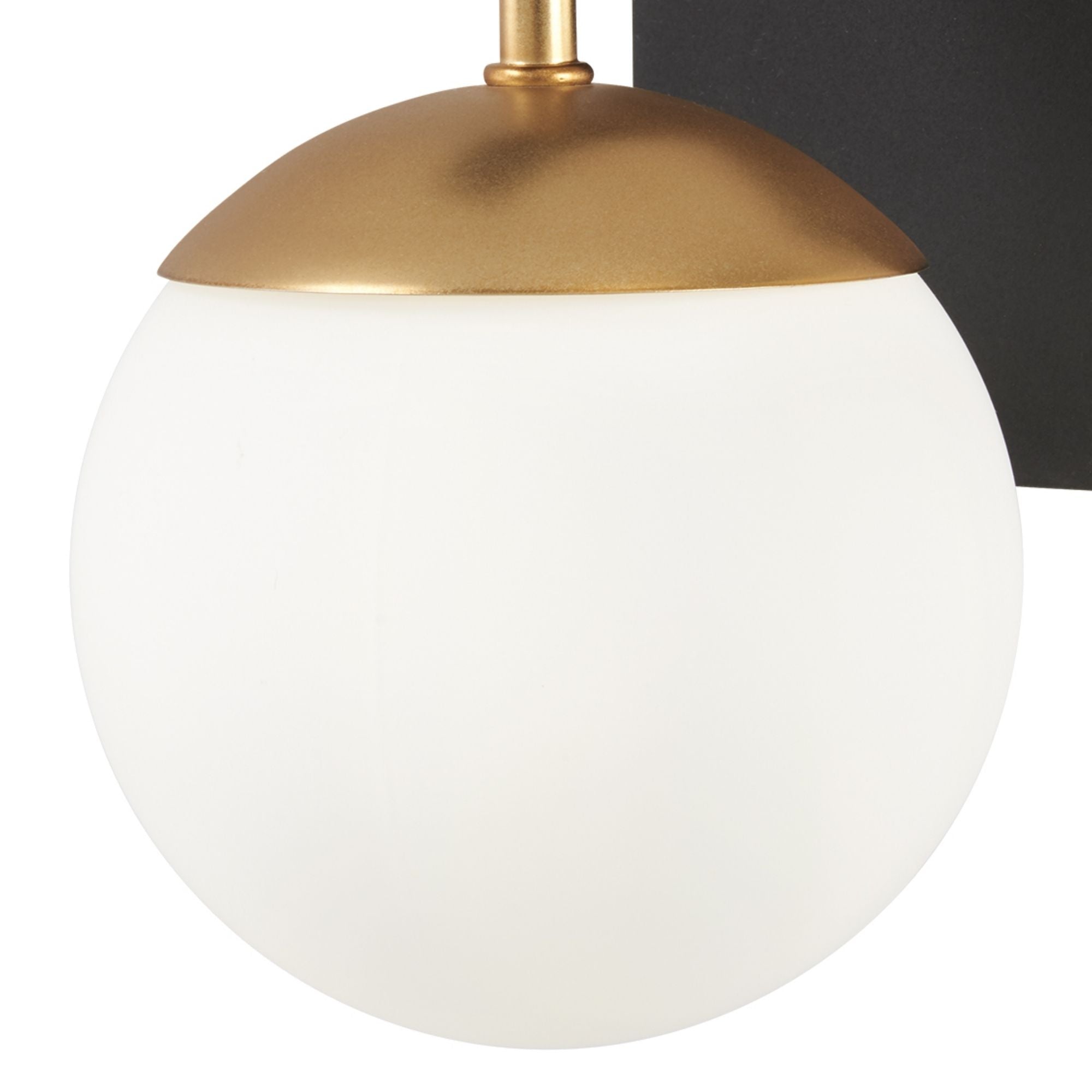 George Kovacs Alluria 9.75 in. Bathroom Vanity Light, Weathered Black with Autumn Gold Accents with Etched Opal Glass