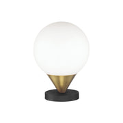 George Kovacs Alluria 12.38 in. Table Lamp, Weathered Black with Autumn Gold with Etched Opal Glass