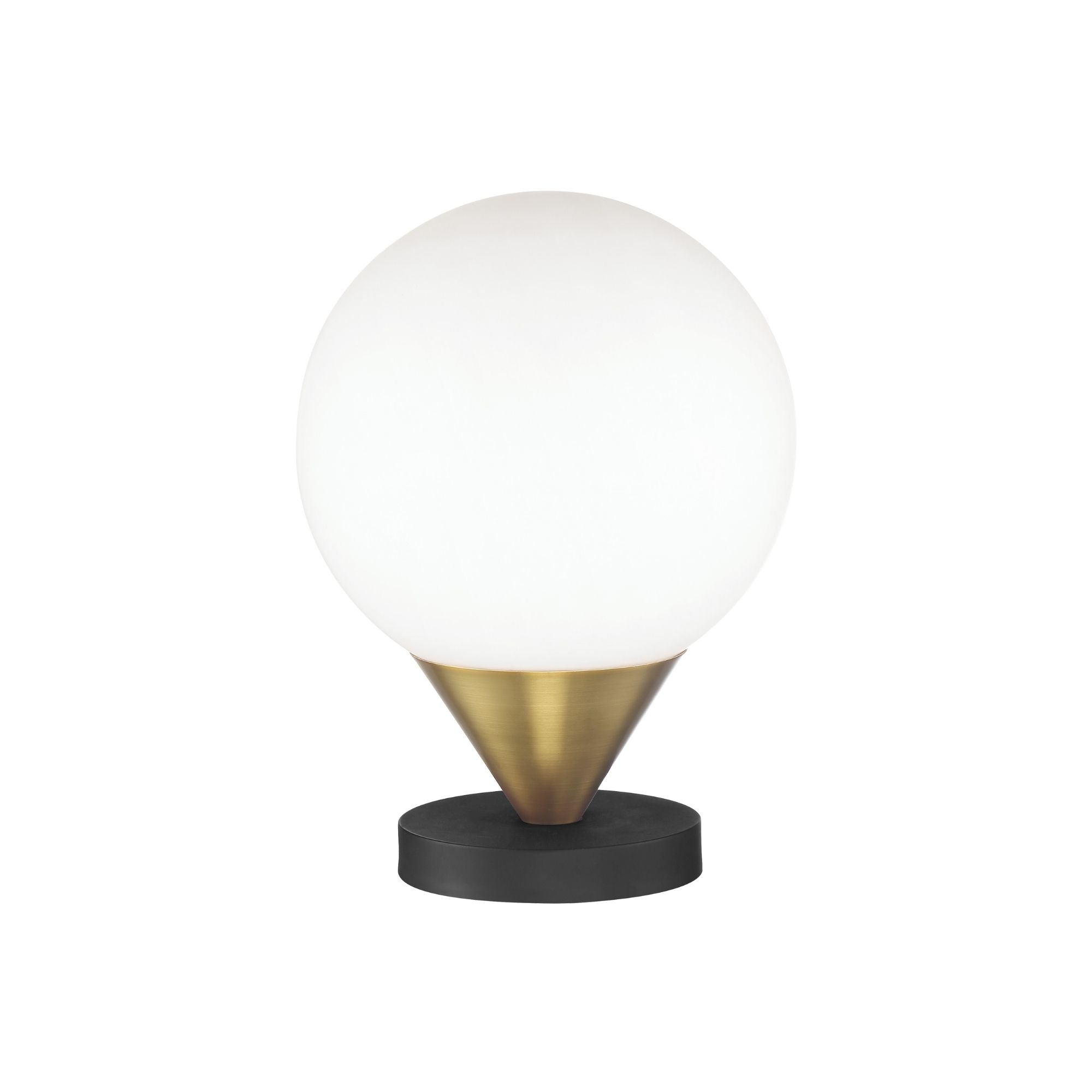 George Kovacs Alluria 12.38 in. Table Lamp, Weathered Black with Autumn Gold with Etched Opal Glass