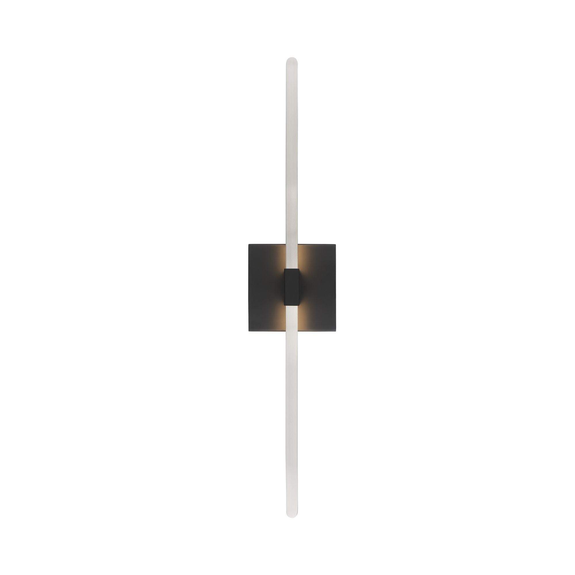 George Kovacs Archer 24 in. Wall Sconce, Coal with Brushed Nickel with Frosted Acrylic
