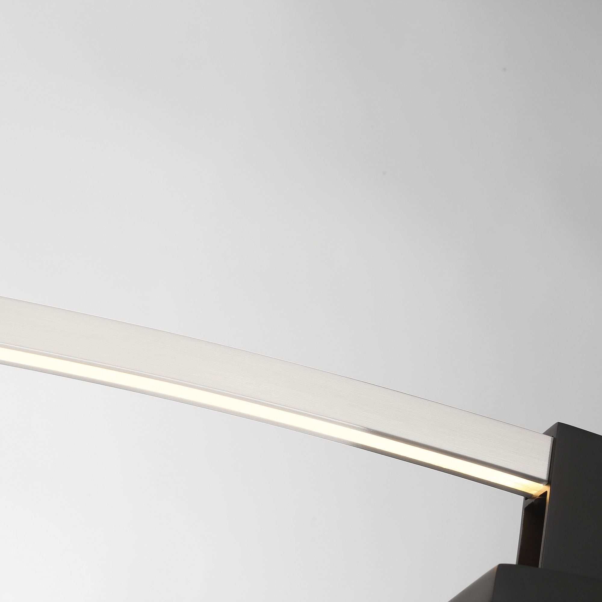 George Kovacs Archer 24 in. Wall Sconce, Coal with Brushed Nickel with Frosted Acrylic