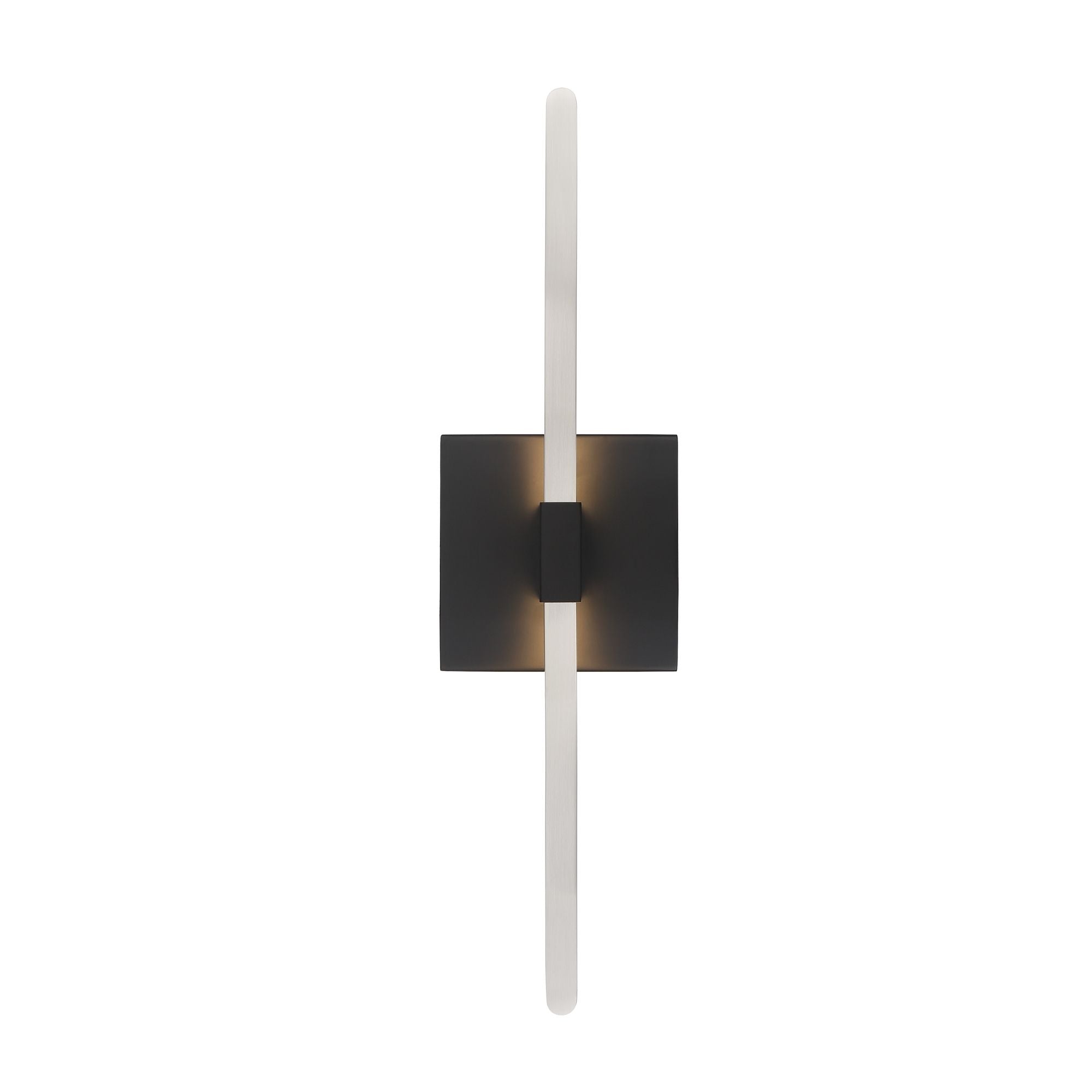 George Kovacs Archer 18 in. Wall Sconce, Coal with Brushed Nickel with Frosted Acrylic