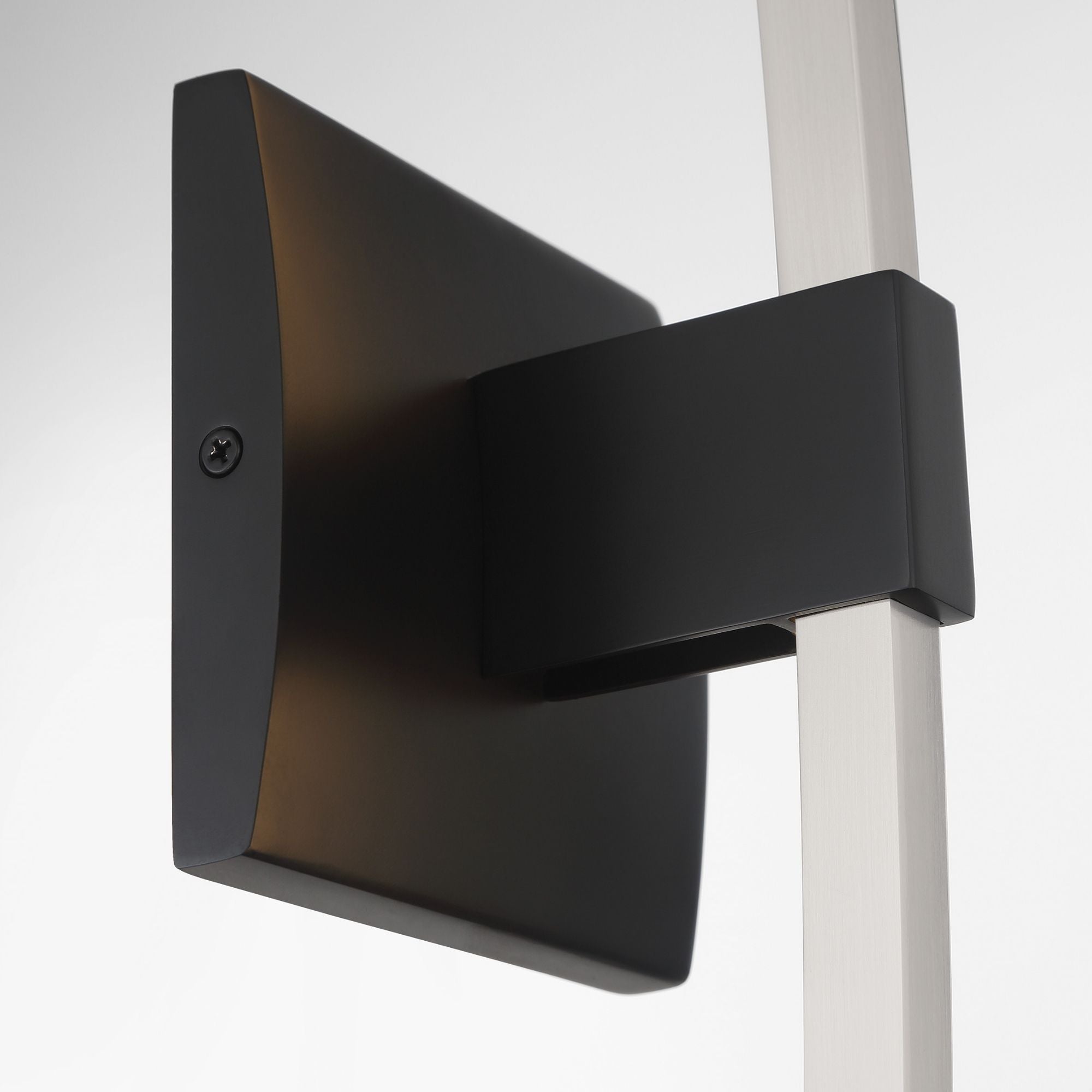 George Kovacs Archer 18 in. Wall Sconce, Coal with Brushed Nickel with Frosted Acrylic