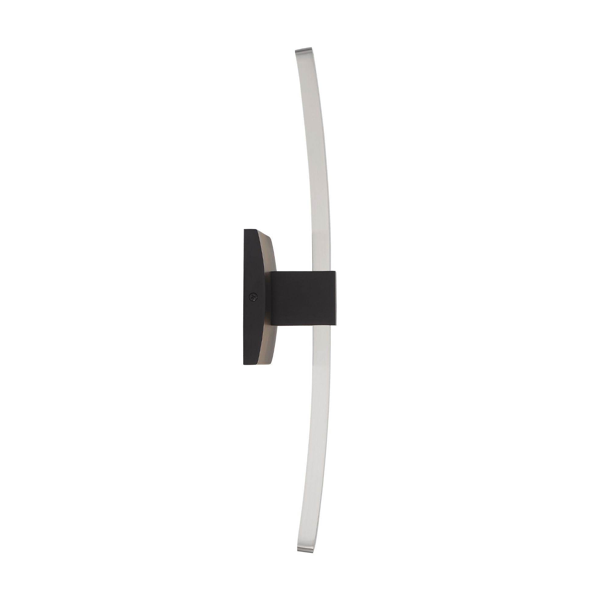 George Kovacs Archer 18 in. Wall Sconce, Coal with Brushed Nickel with Frosted Acrylic