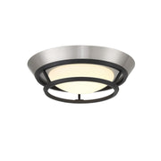 Beam Me Up 11" LED Flush Mount, Coal & Brushed Nickel Finish