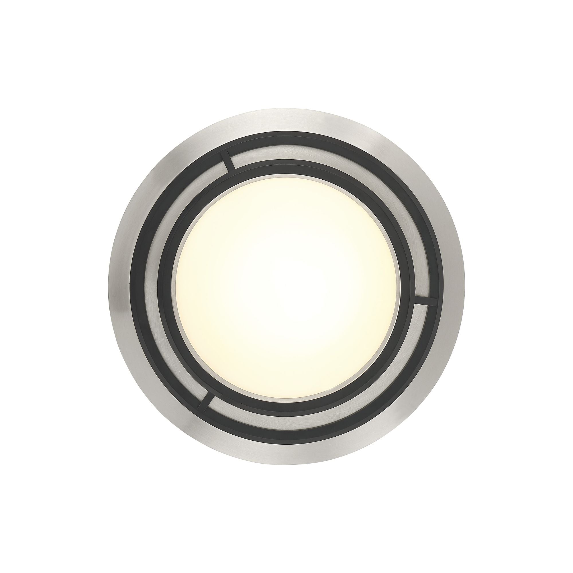 Beam Me Up 11" LED Flush Mount, Coal & Brushed Nickel Finish