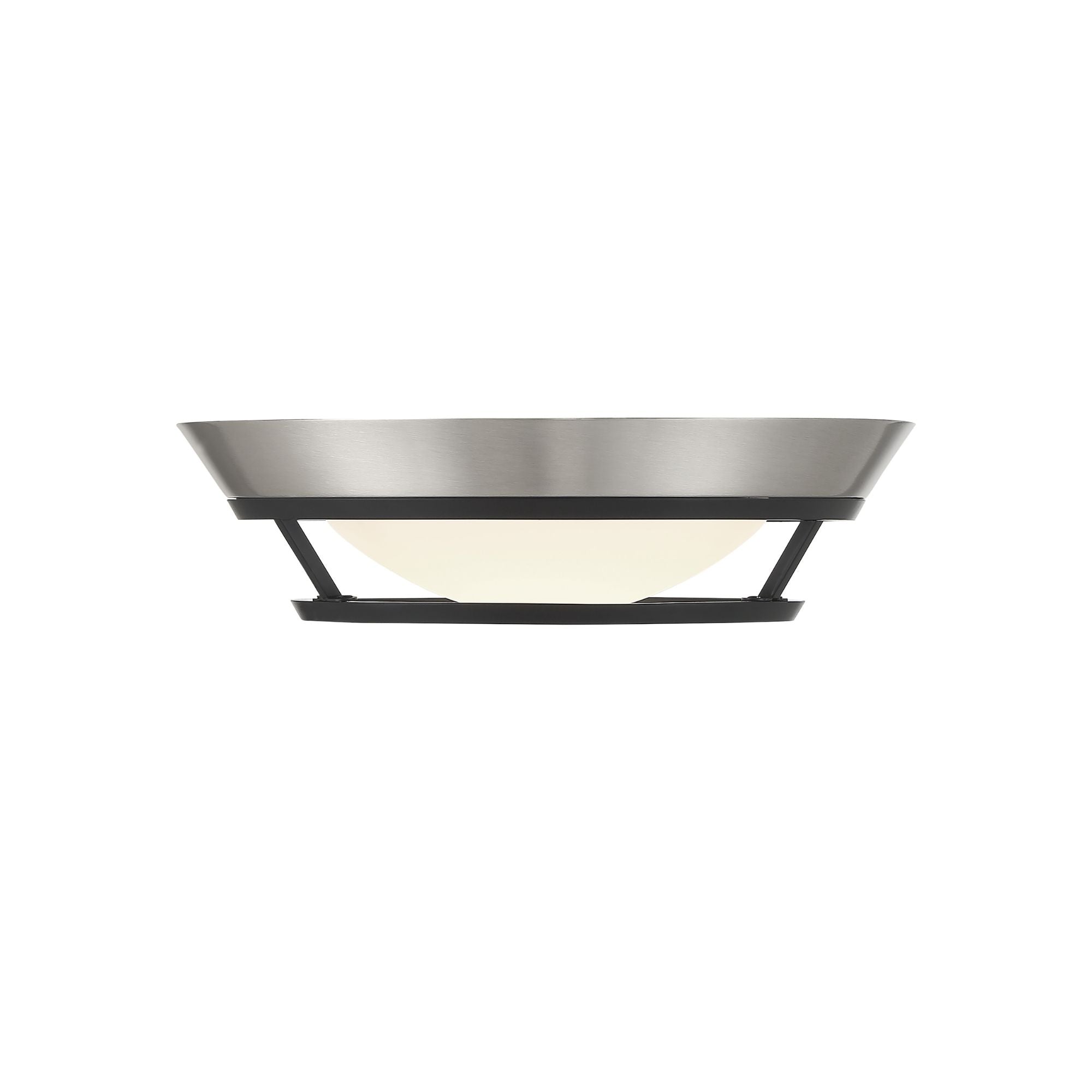 Beam Me Up 11" LED Flush Mount, Coal & Brushed Nickel Finish