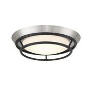 Beam Me Up 14" LED Flush Mount, Coal & Brushed Nickel Finish