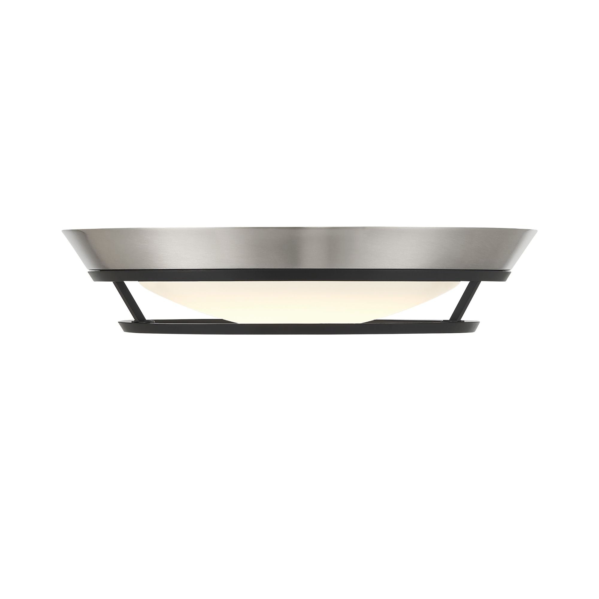 Beam Me Up 14" LED Flush Mount, Coal & Brushed Nickel Finish