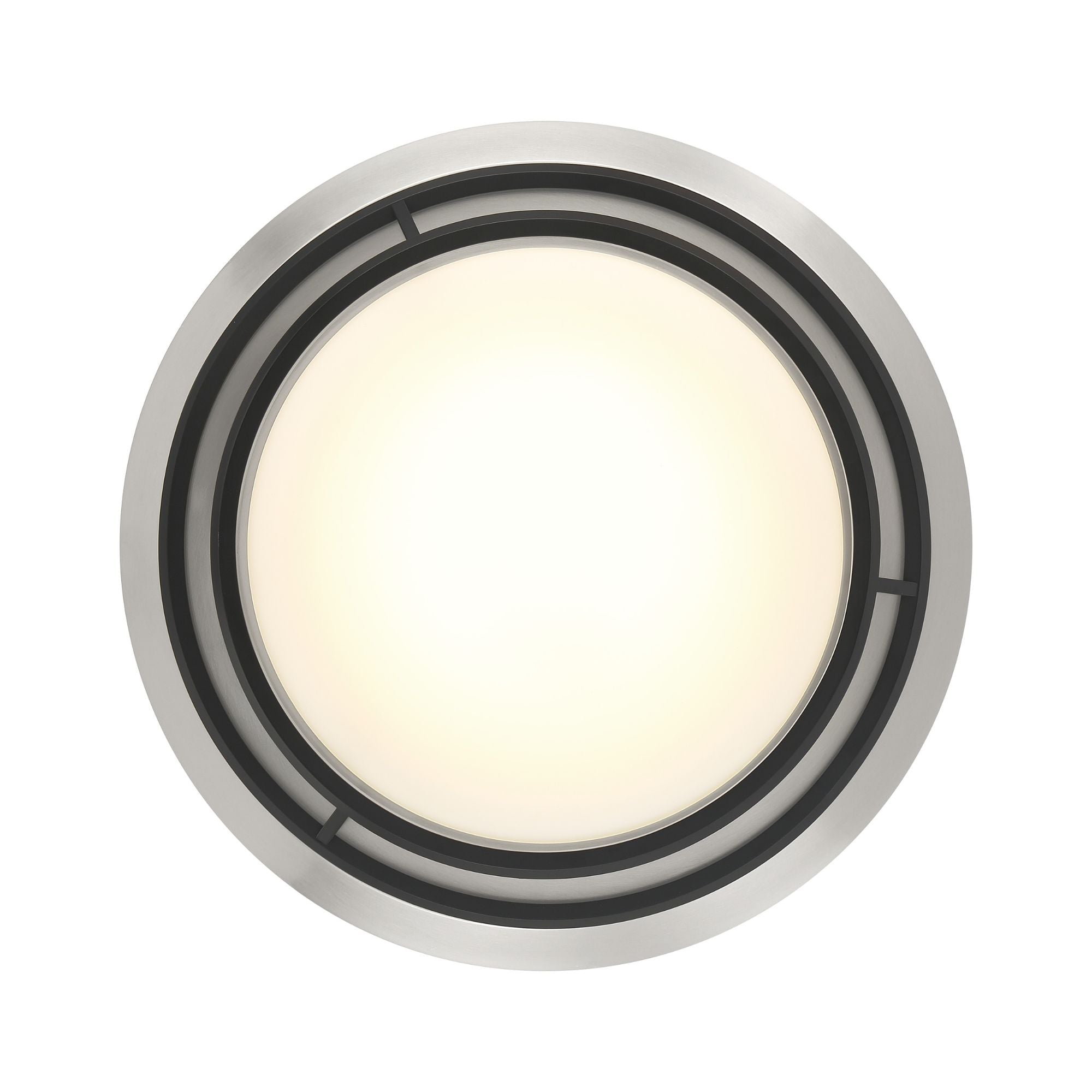 Beam Me Up 14" LED Flush Mount, Coal & Brushed Nickel Finish