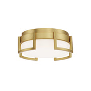 Bezel Set 10" LED Flush Mount, Honey Gold Finish