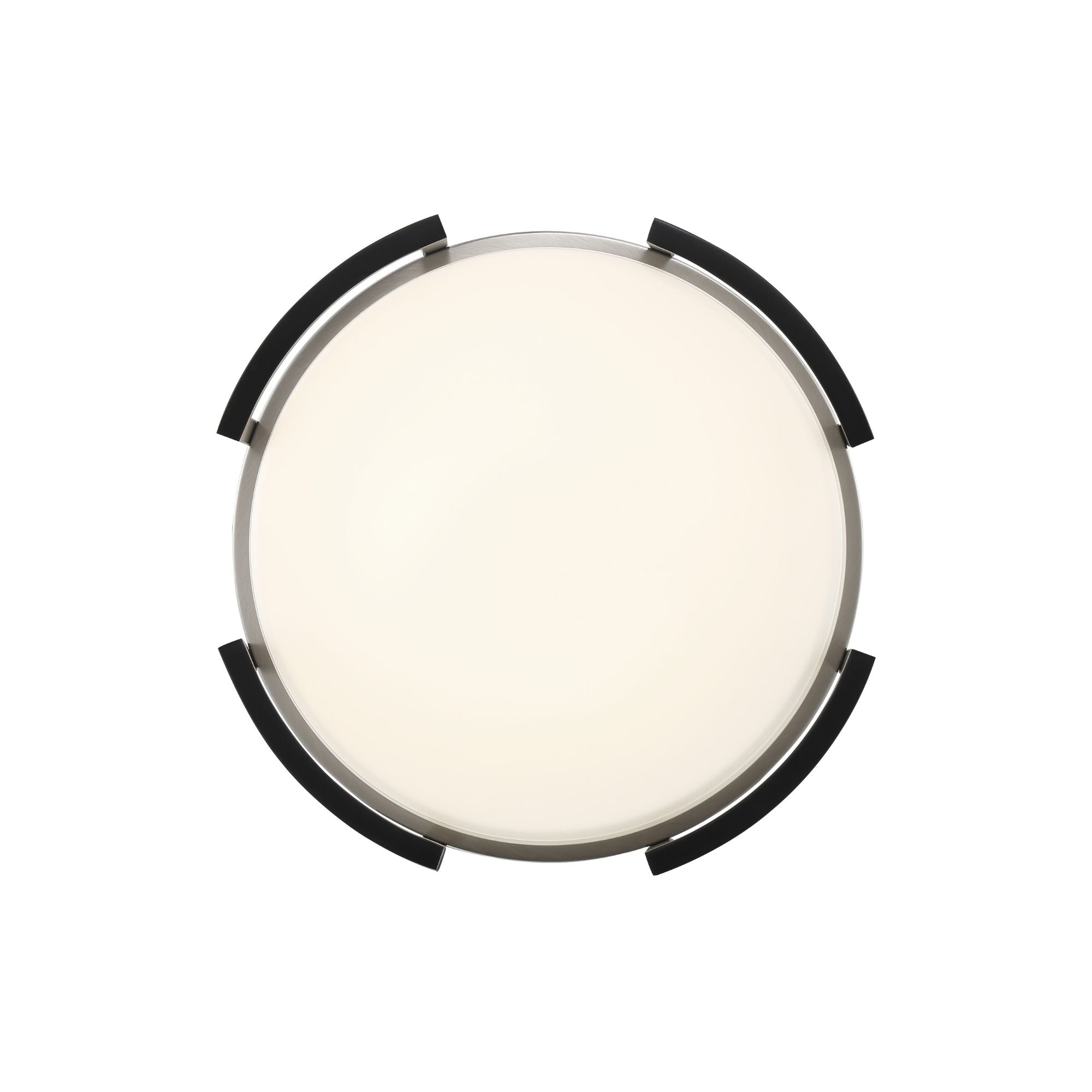 Bezel Set 10" LED Flush Mount, Coal & Brushed Nickel Finish