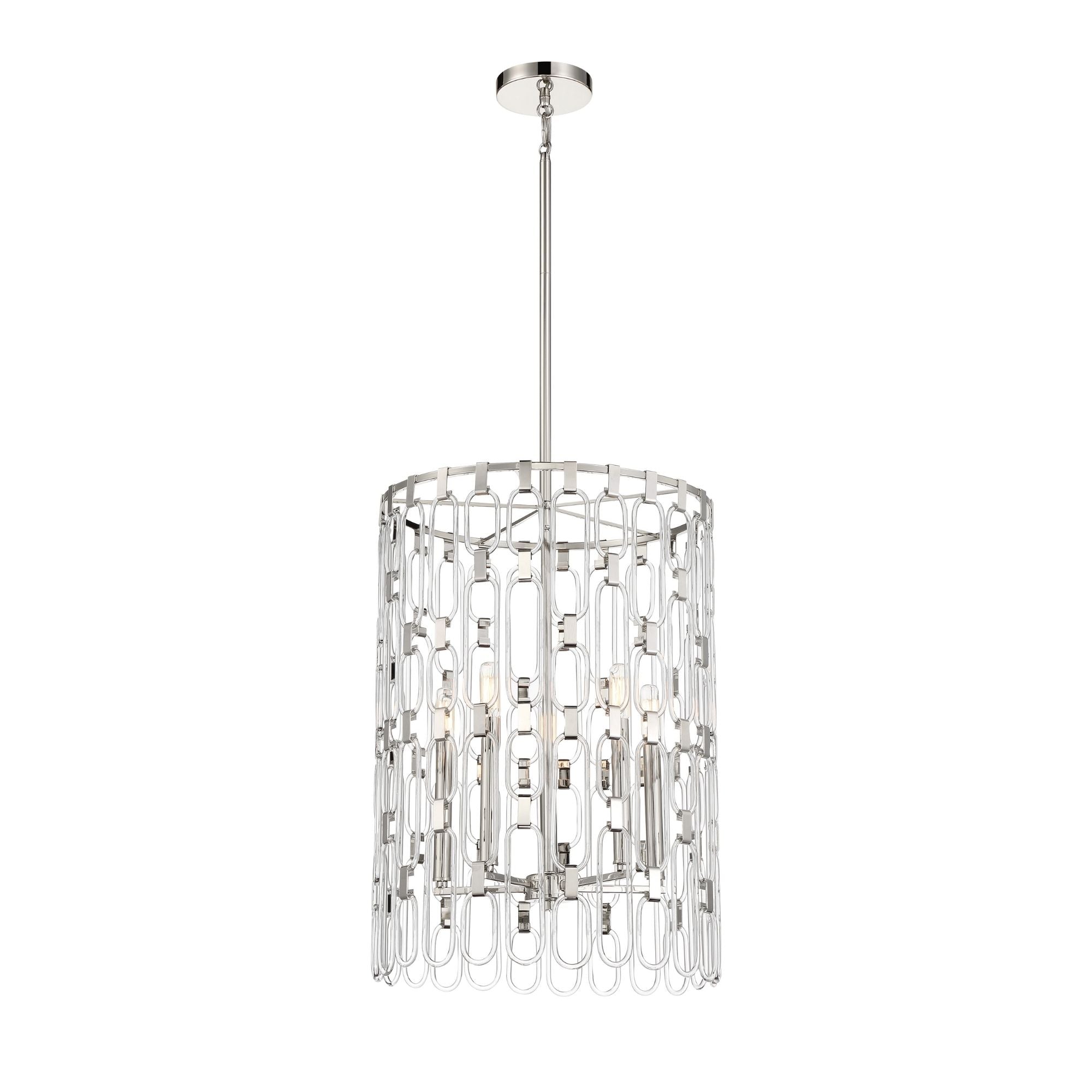 George Kovacs Charming 23.75 in. 5-Light Pendant, Polished Nickel