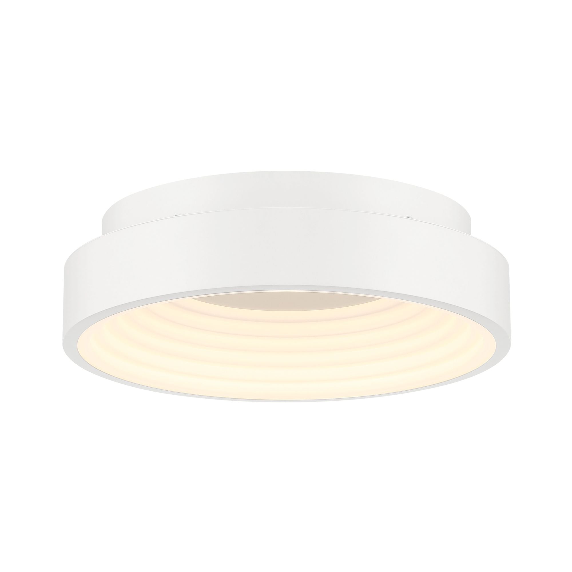 Conc 15" LED Flush Mount, Matte White Finish