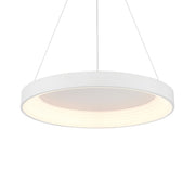 George Kovacs Conc 24 in. LED Pendant, Matte White with Frosted Acrylic Shade