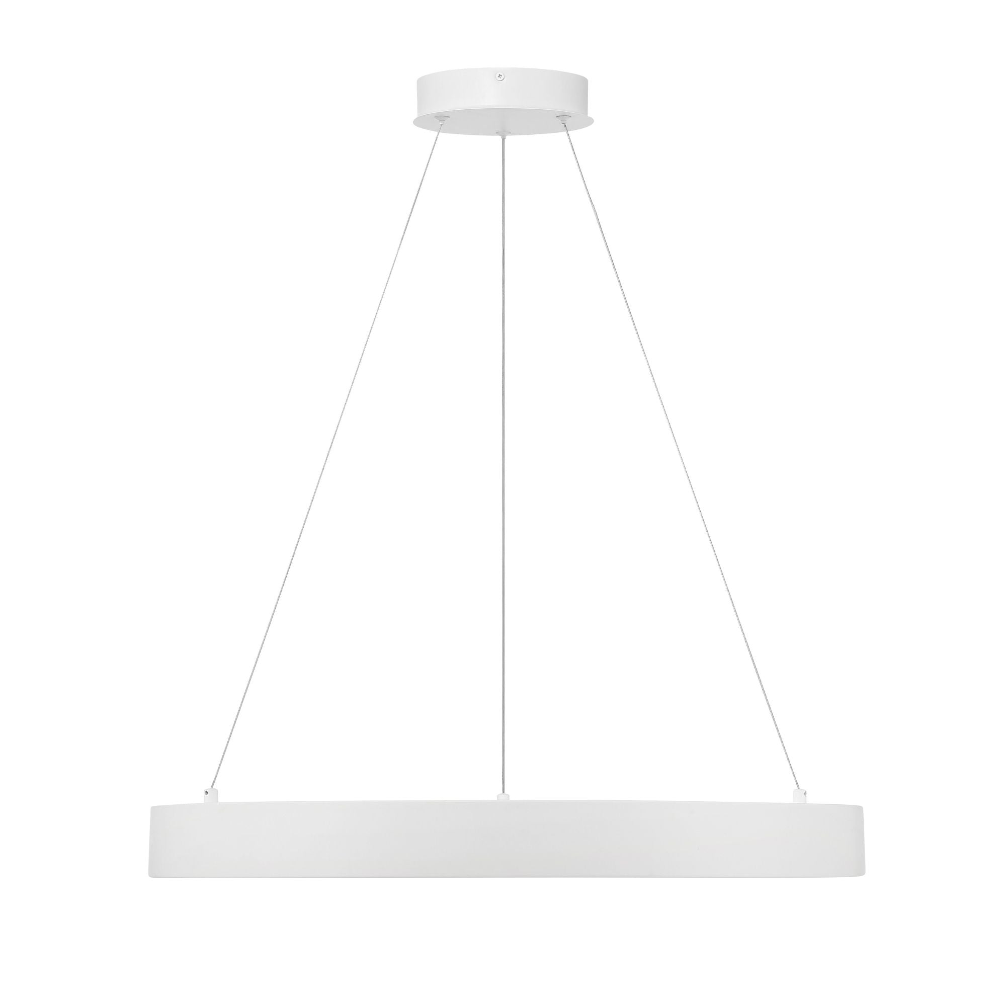 George Kovacs Conc 24 in. LED Pendant, Matte White with Frosted Acrylic Shade