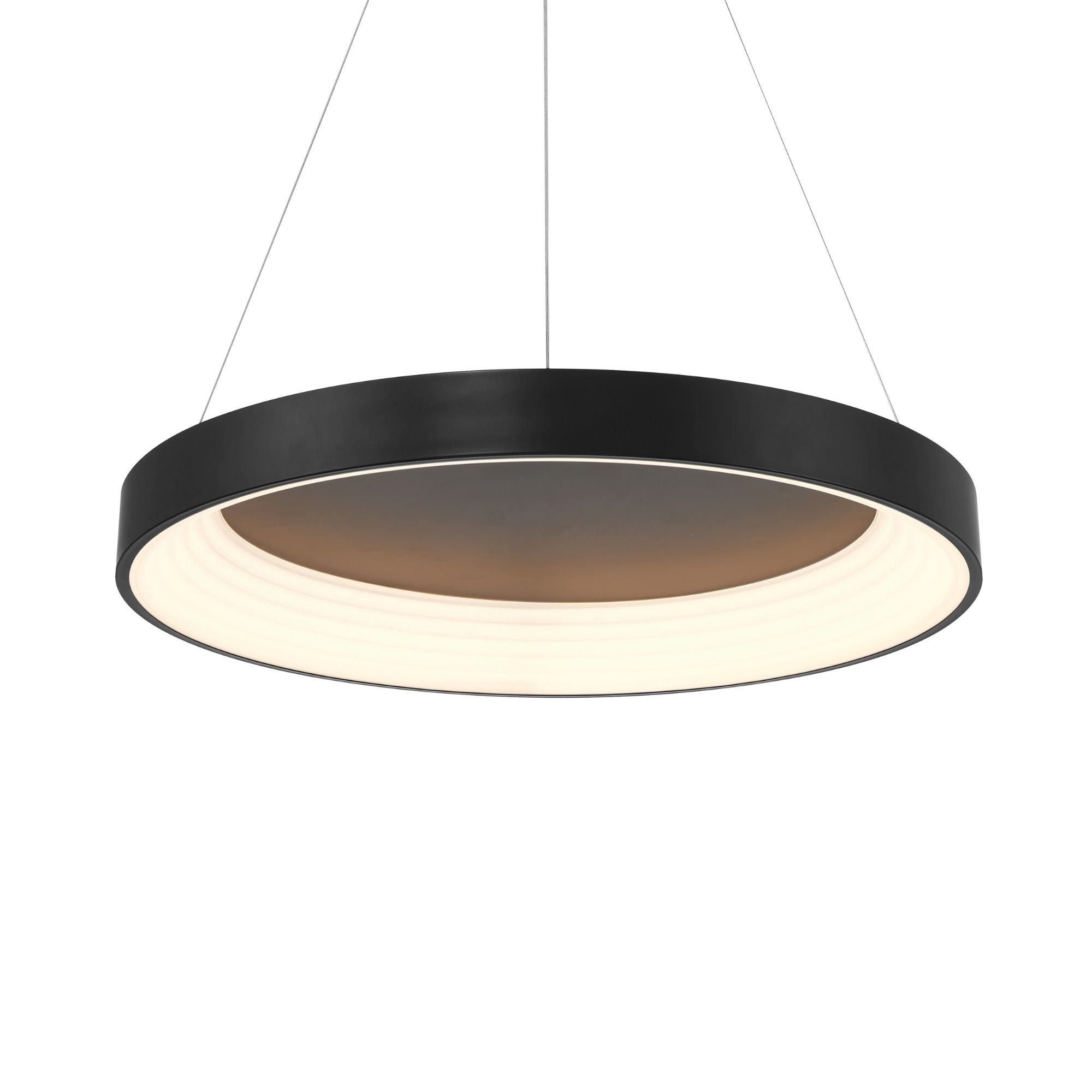 George Kovacs Conc 24 in. LED Pendant, Coal with Frosted Acrylic