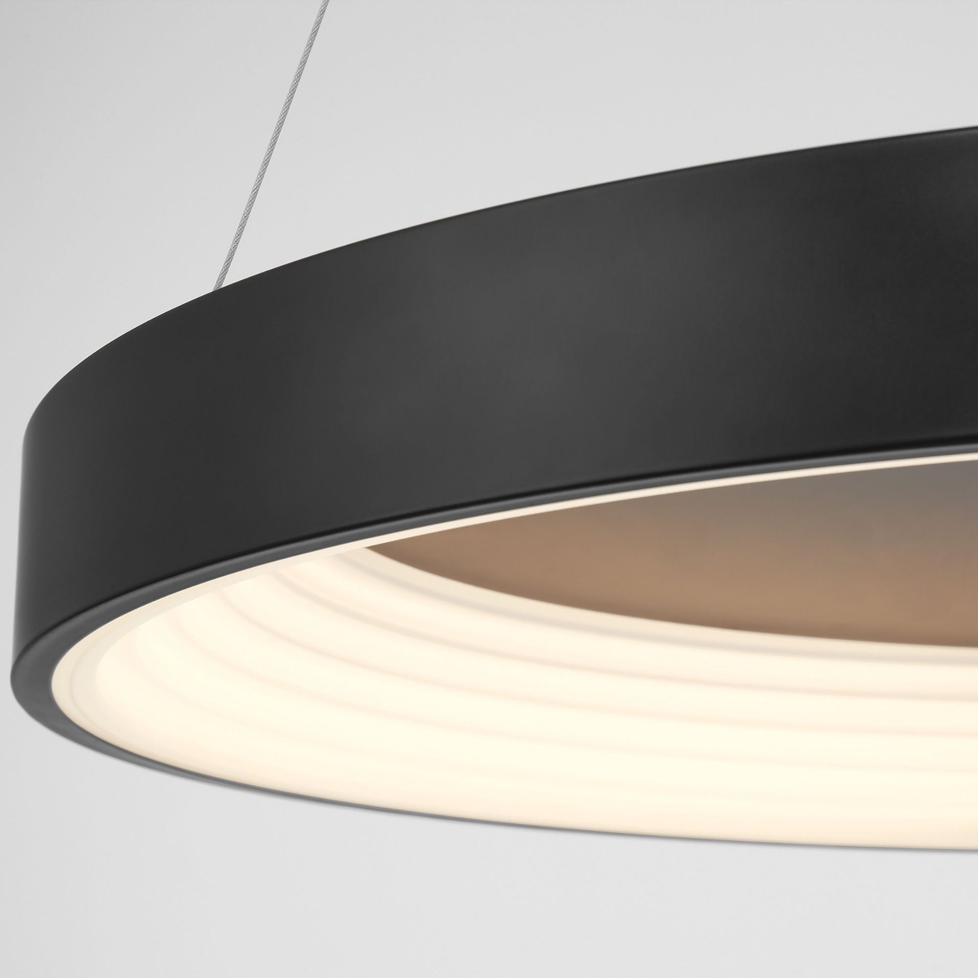 George Kovacs Conc 24 in. LED Pendant, Coal with Frosted Acrylic
