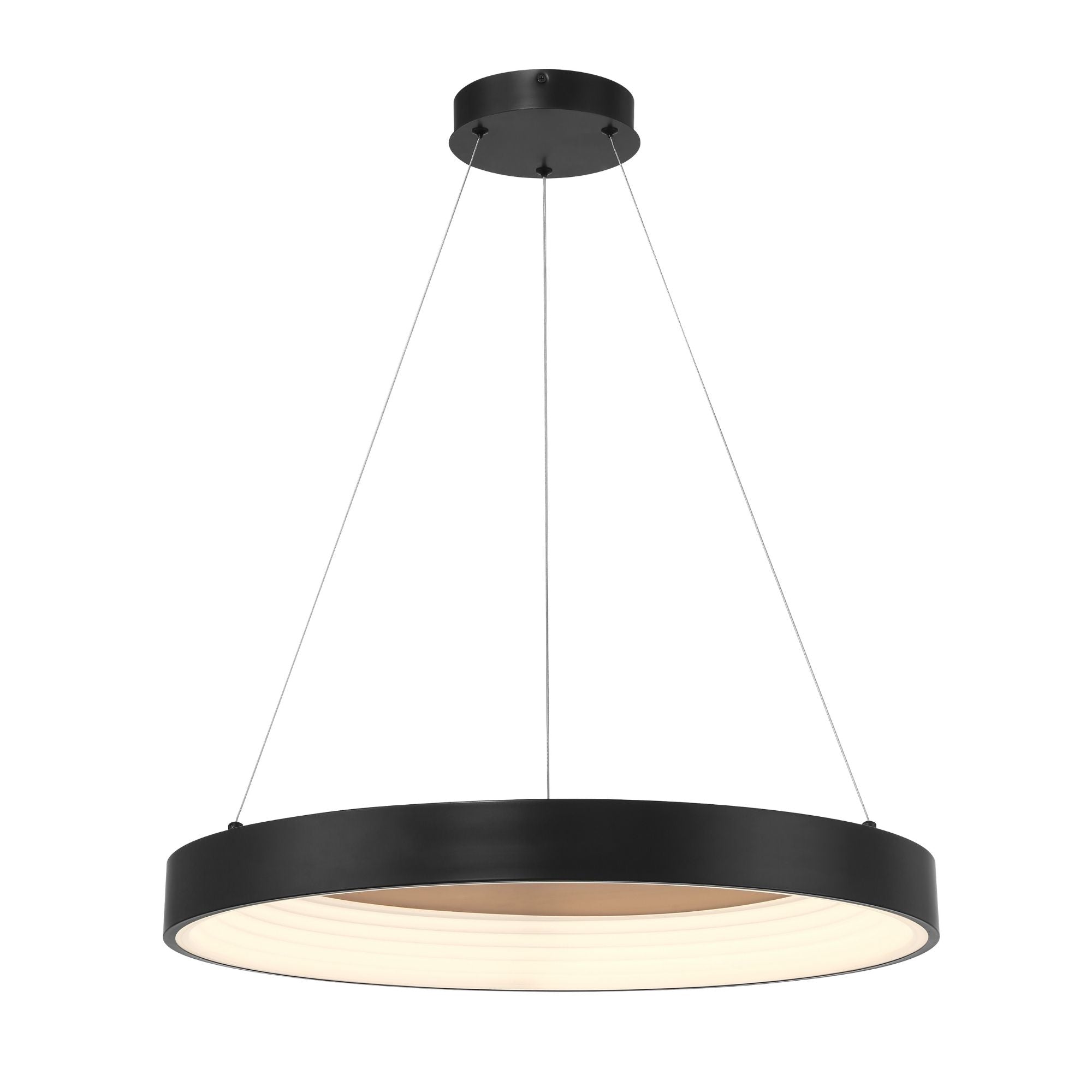 George Kovacs Conc 24 in. LED Pendant, Coal with Frosted Acrylic
