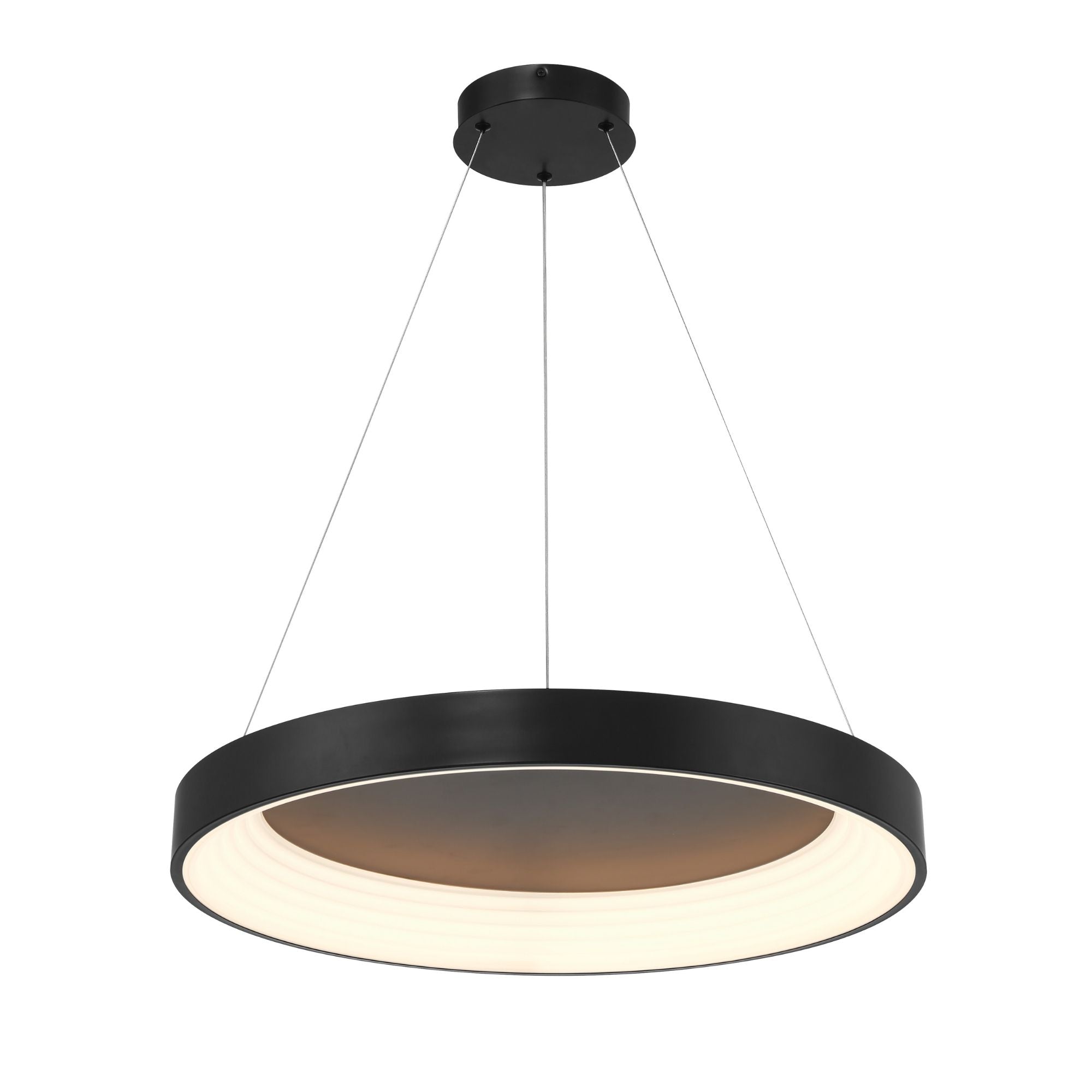George Kovacs Conc 24 in. LED Pendant, Coal with Frosted Acrylic