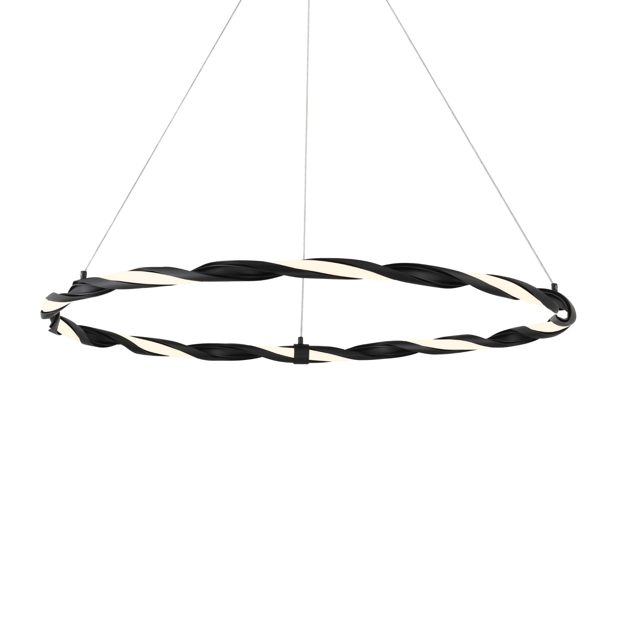 George Kovacs Convolution 31 in. LED Pendant Light, Coal