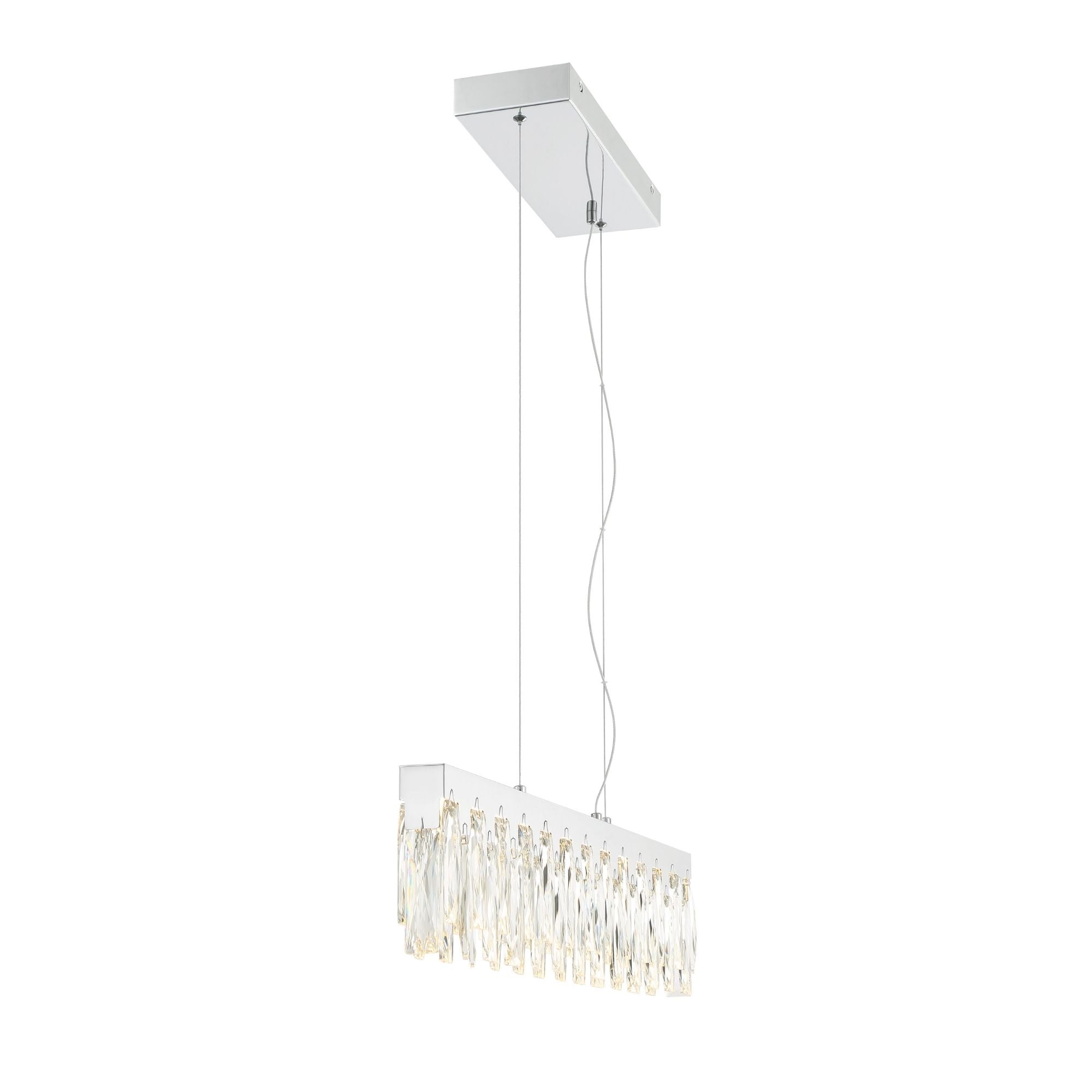 George Kovacs Curio 32.25 in. LED Pendant Light, Chrome with Clear Crystal