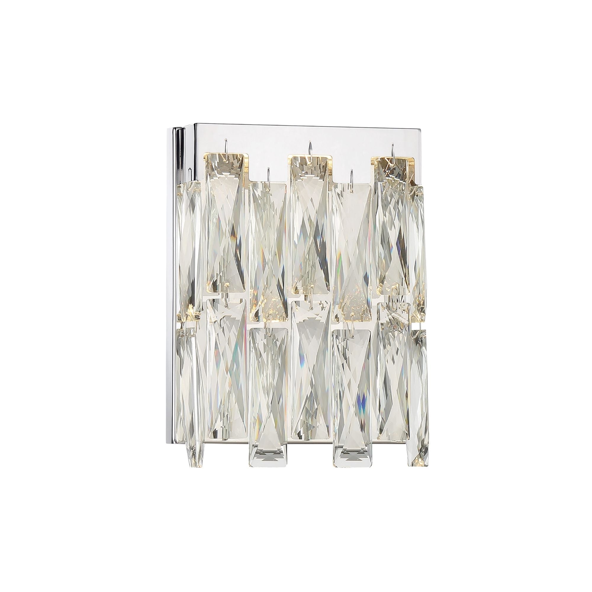 George Kovacs Curio 9.63 in. Wall Sconce, Chrome with Clear Crystal String